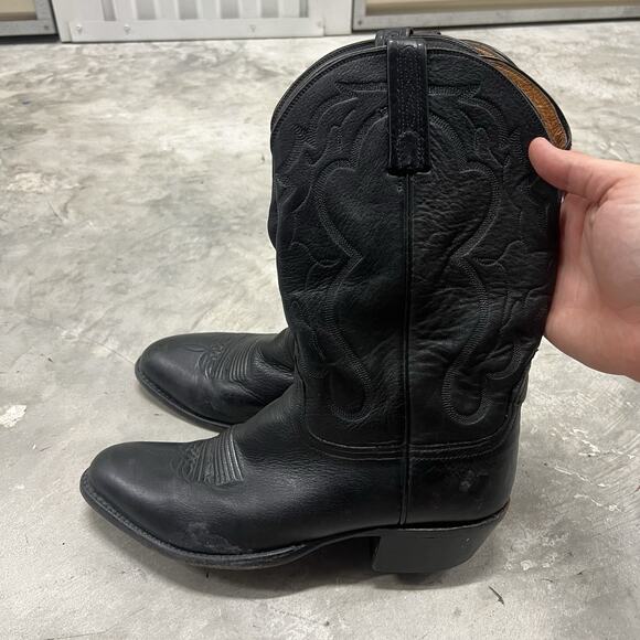 Lucchese 2000 Series Cowboy Boots Men’s 10.5 D Black Leather Western - Picture 1 of 10
